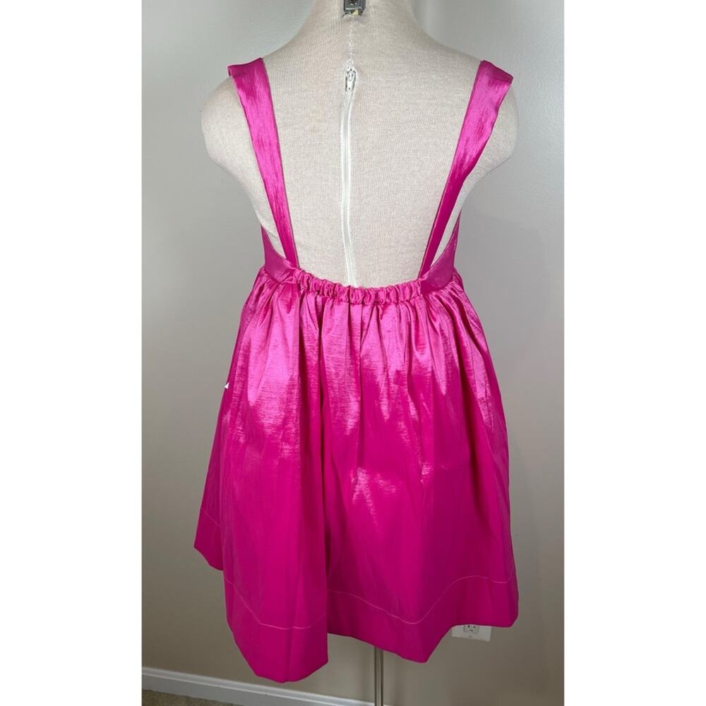 FOR LOVE & LEMONS Selena Baby Doll Plunging V Neckline Pink Mini Dress Size S - Picture 5 of 7